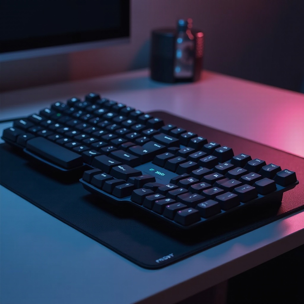 tastatură separată cu trackball