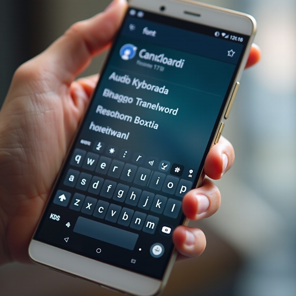 how to change keyboard font on android