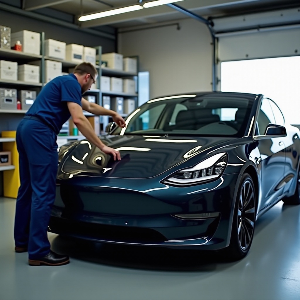проверка состояния батареи tesla model 3