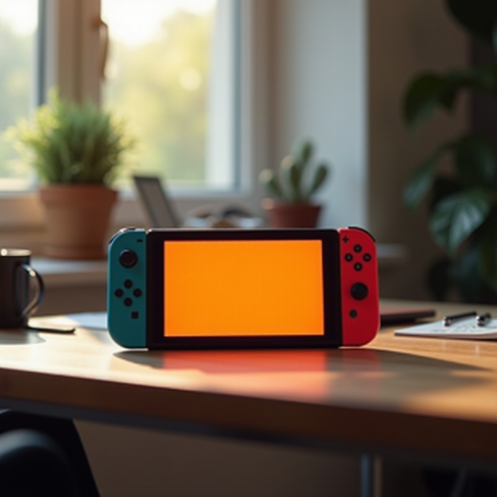 оранжевый экран на Nintendo Switch