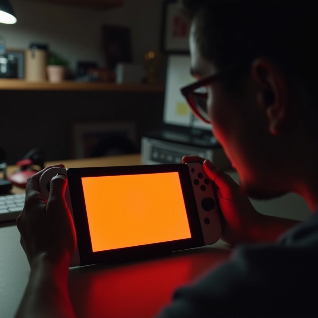 наранџасти екран на Nintendo Switch