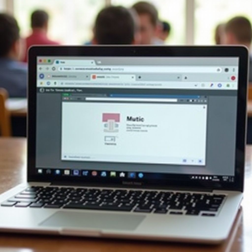 كيفية كتم صوت علامة التبويب على جهاز Chromebook المدرسي