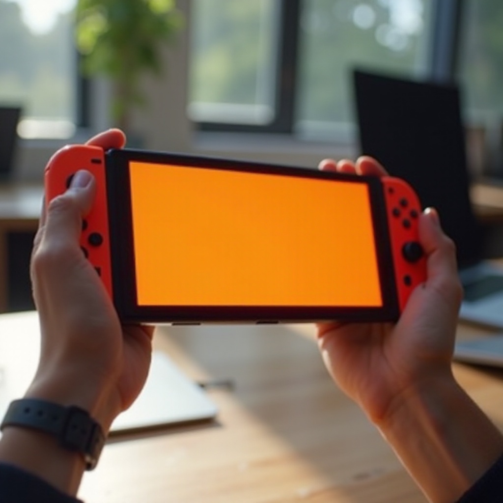 оранжев екран на Nintendo Switch