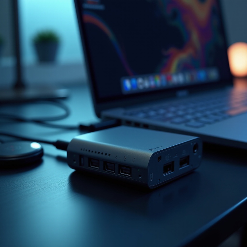 حاسوب محمول مع محطة GPU خارجية