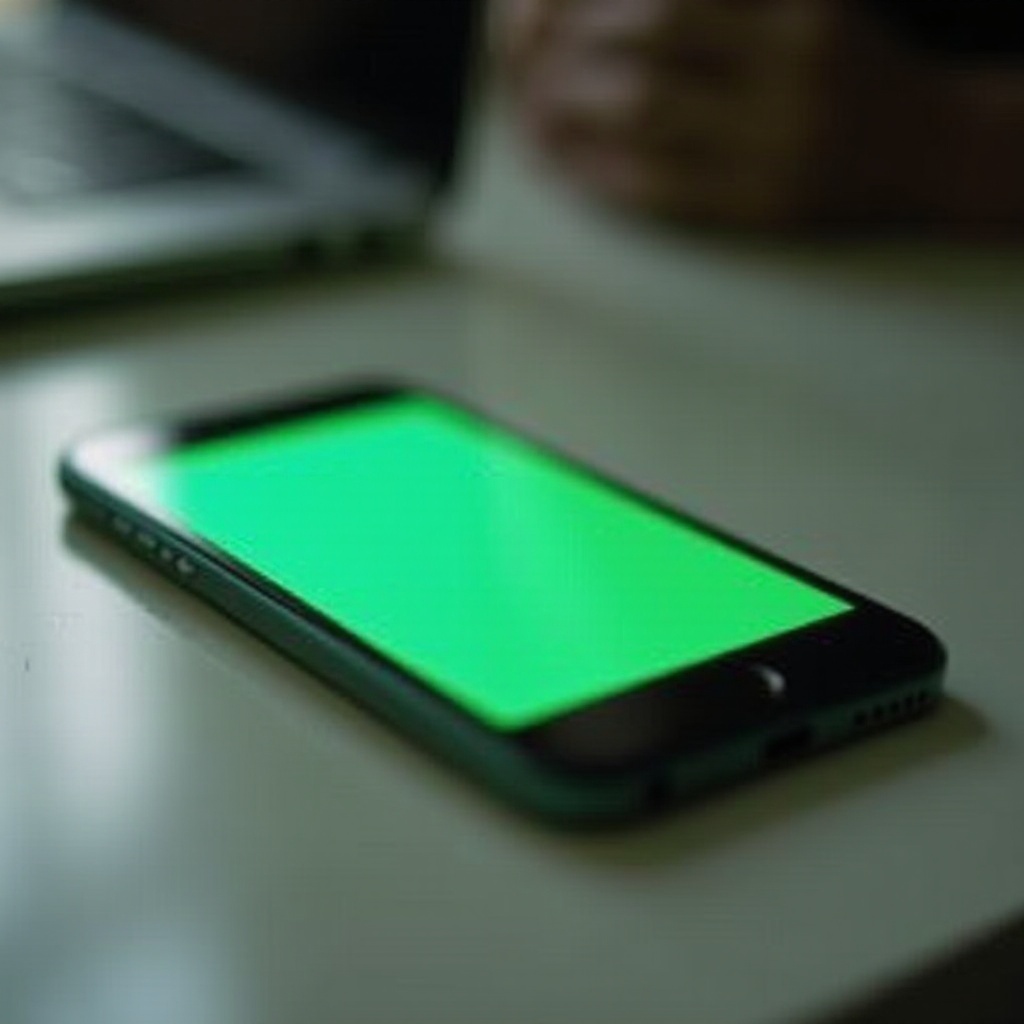 تحول شاشة الآيفون إلى اللون الأخضر بعد إسقاطه.