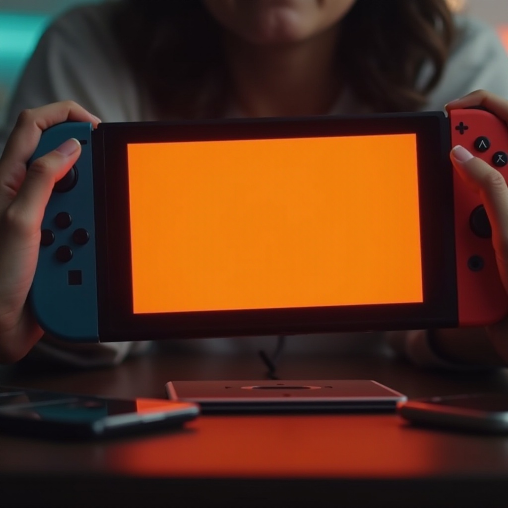 شاشة برتقالية على نينتندو سويتش