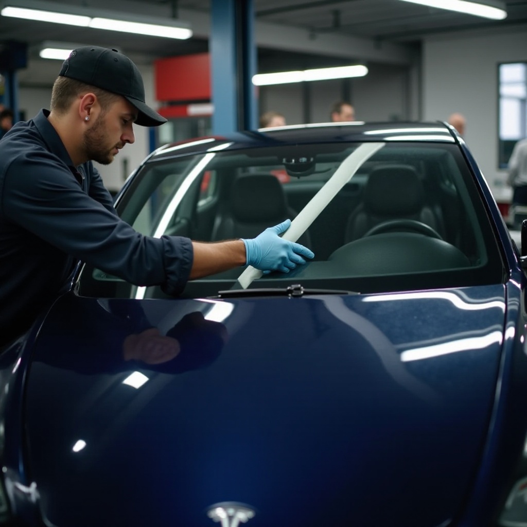 costul înlocuirii parbrizului la Tesla Model S