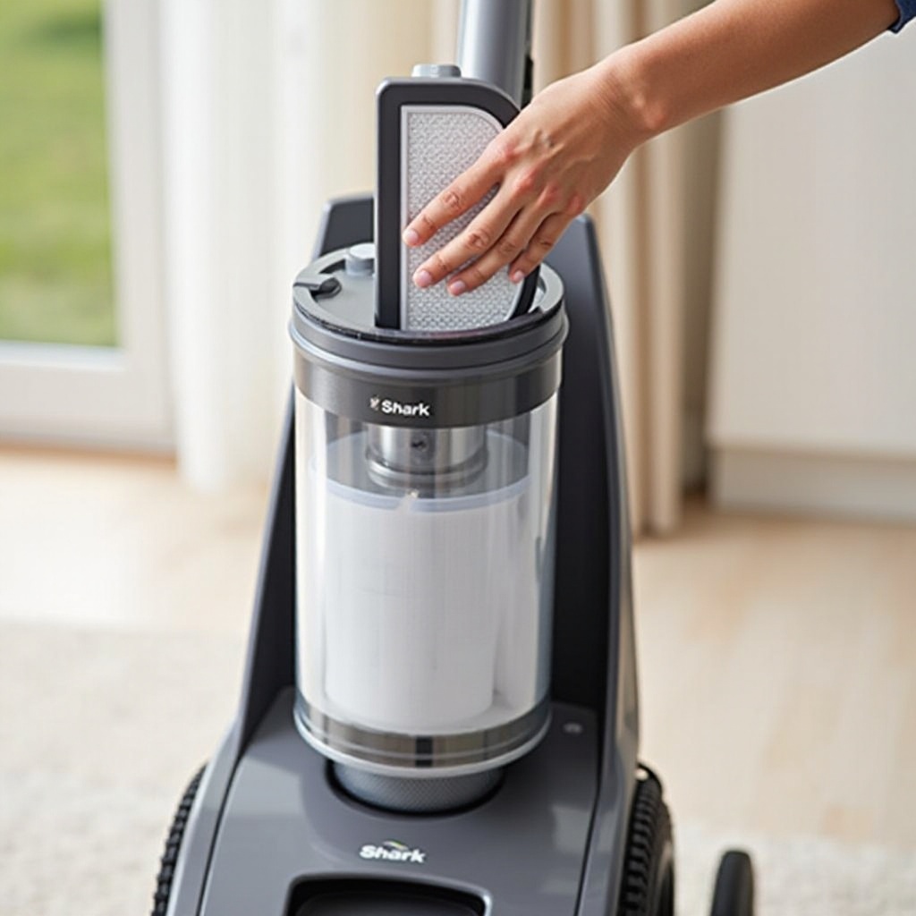 how to empty shark lift-away vacuum filter