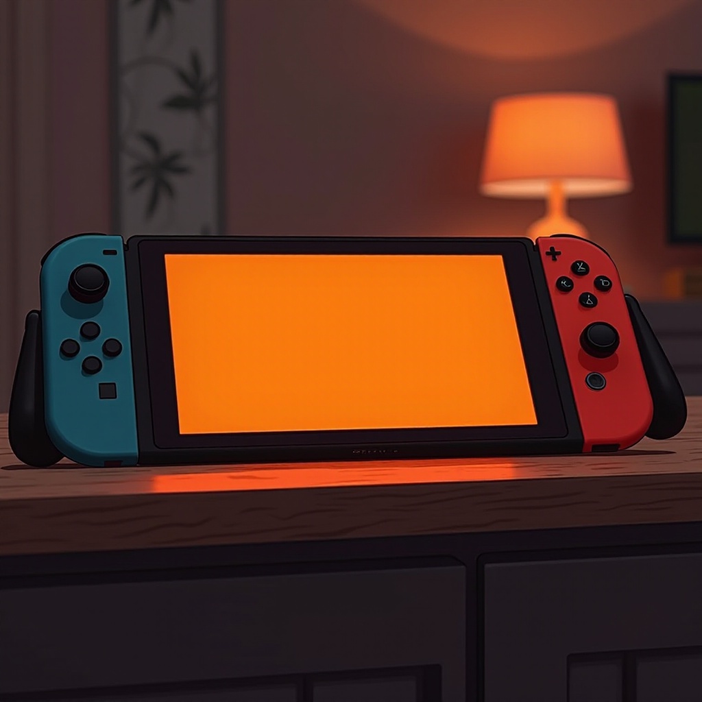 pomarańczowy ekran na Nintendo Switch
