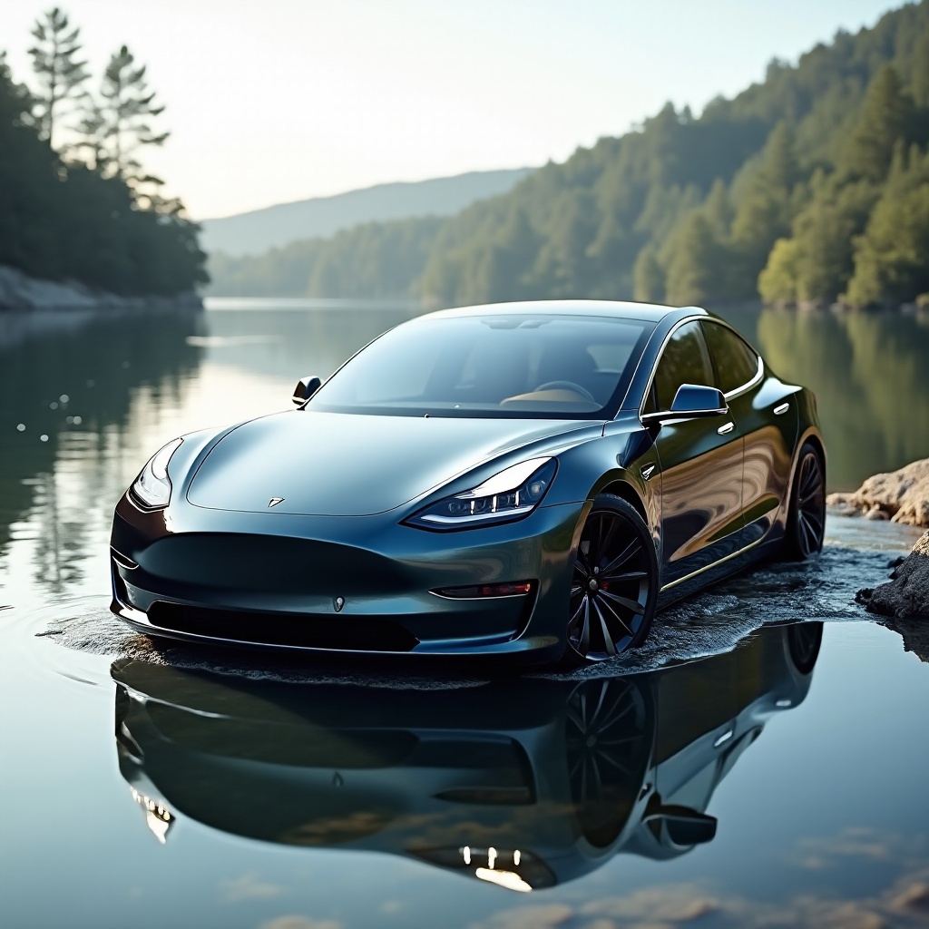 может ли tesla ездить по воде