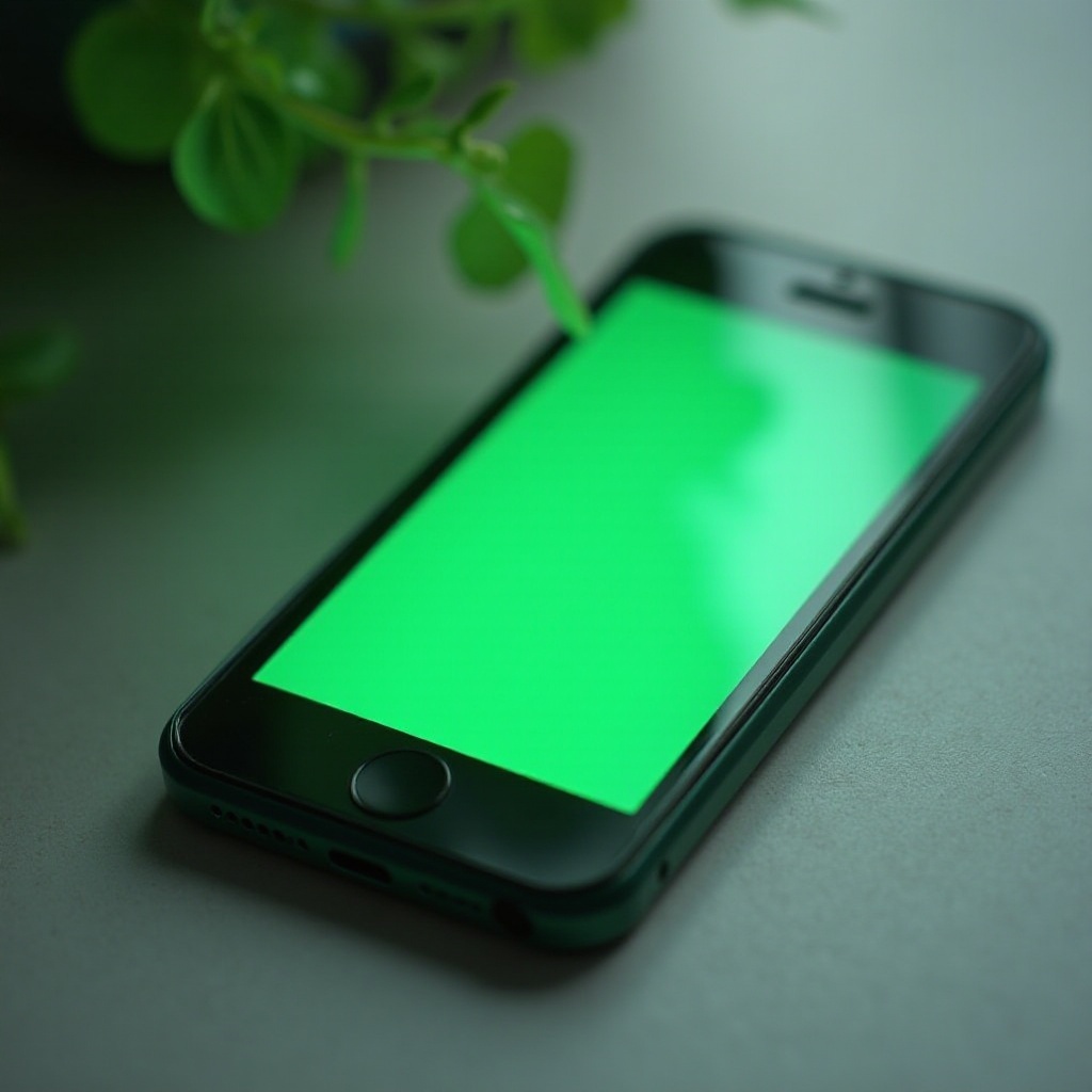 Екранът на iPhone стана зелен след изпускане.