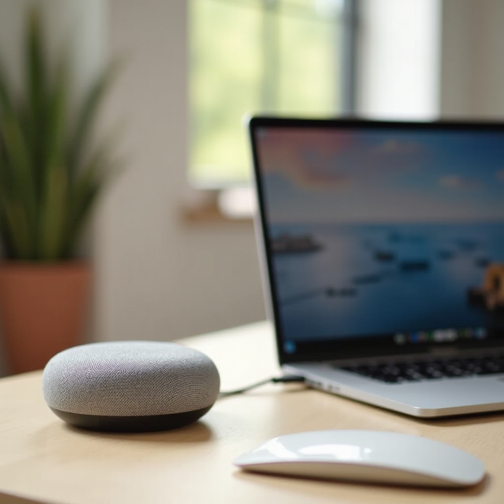 كيفية إعداد Google Home Mini على جهاز Chromebook