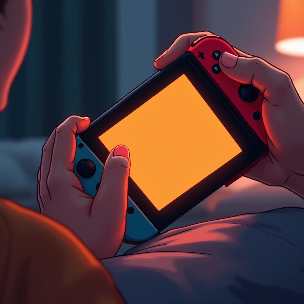 pomarańczowy ekran na Nintendo Switch