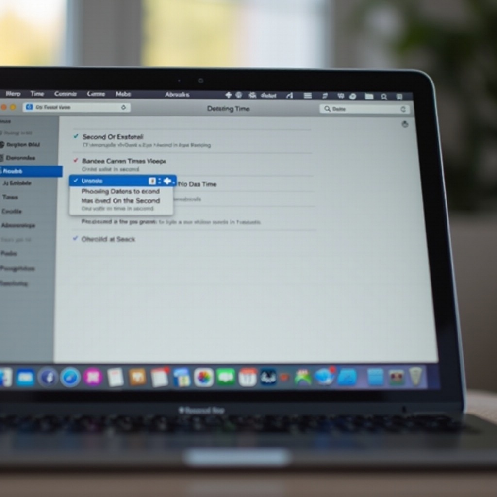 jak sprawić, żeby na macbooku pokazywał sekund