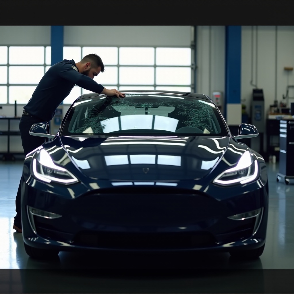 cena zamene prednjeg stakla na Tesla Model S