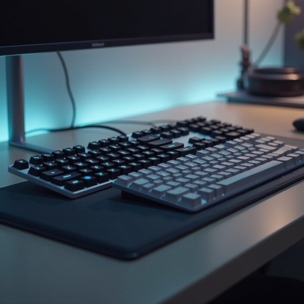 раздельная клавиатура с трекболом